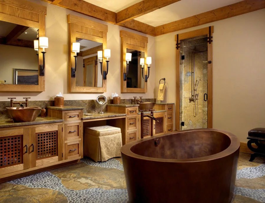 Foto di 25 Bagni Rustici per Idee di Arredo con questo Stile
