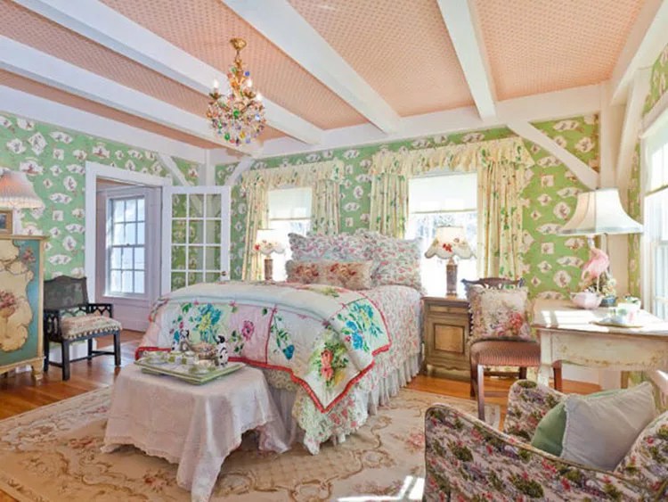 85 Esempi di Arredamento Shabby Chic per la Camera da Letto