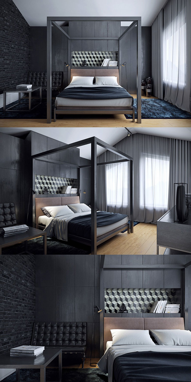 Camera da Letto Nera 20 Idee per Arredi di Design in Stile Dark