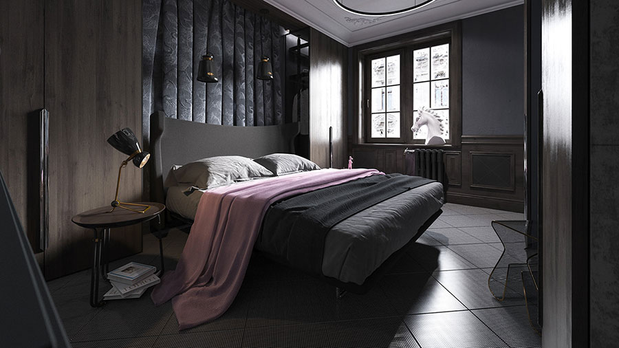Camera da Letto Nera Tante Idee di Design in Stile Dark MondoDesign.it
