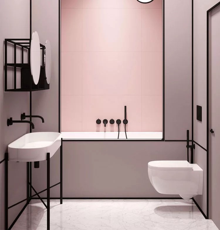 Mobile Bagno Rosa Antico Facciata & Bagno