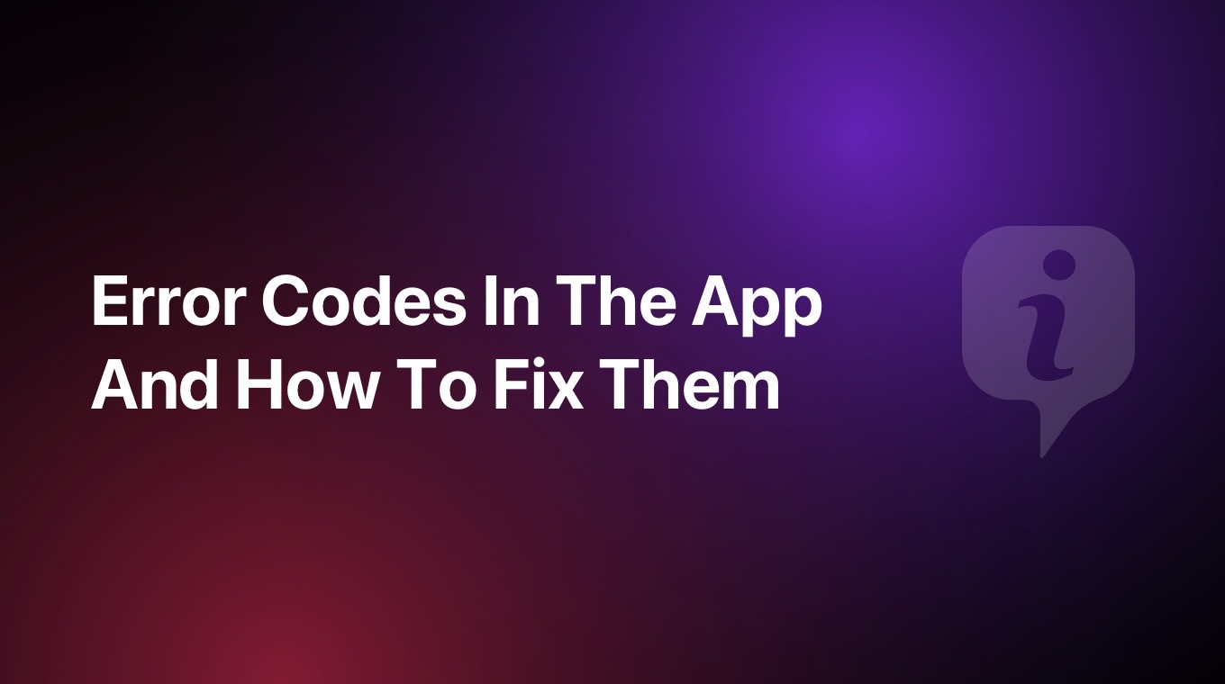 Error Codes In The App And How To Fix Them - MoneyCoach