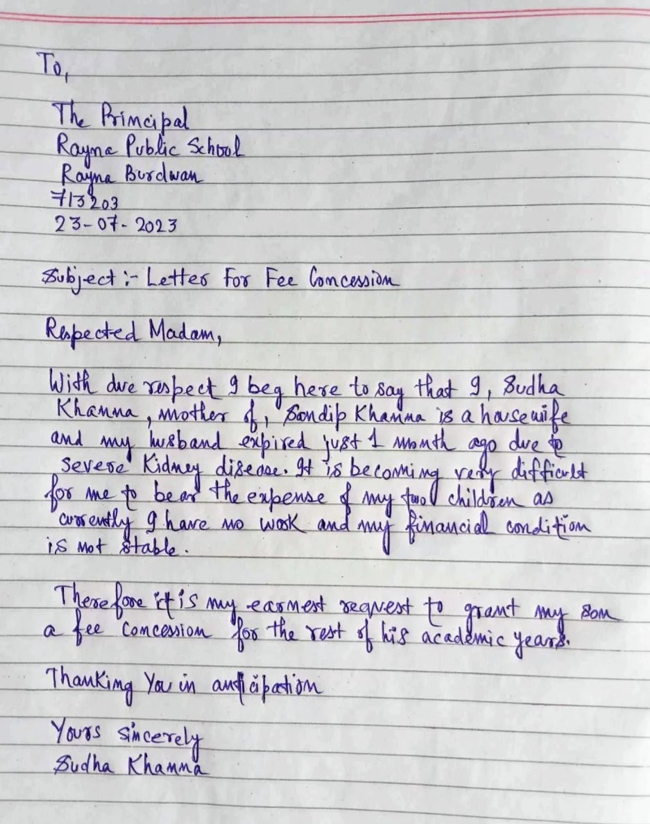 10+ Application For Fee Concession (School, University, Financial Problems)