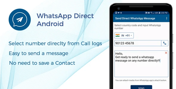 Get WhatsApp Direct Send Message Without Contact Android Code Download Ideas To Make Money