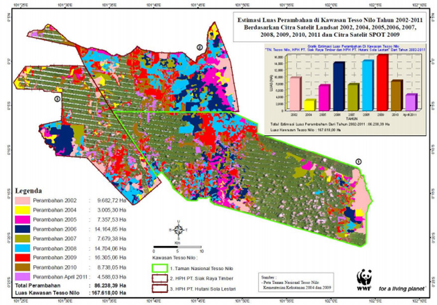 Illegal palm oil from an Indonesian national park used by