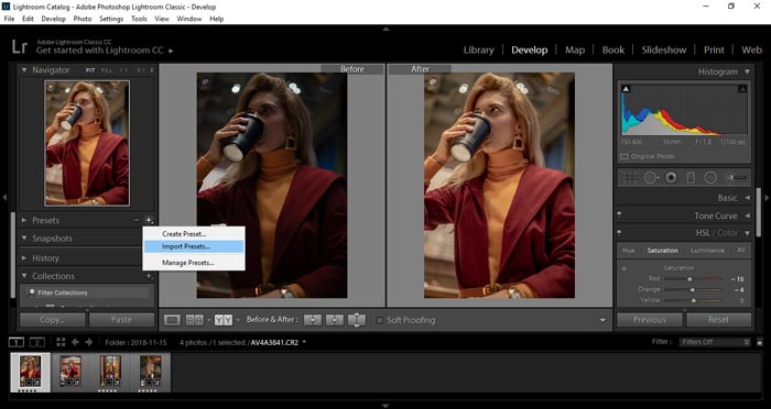 Importare Preset Lightoom procedimento passo dopo passo