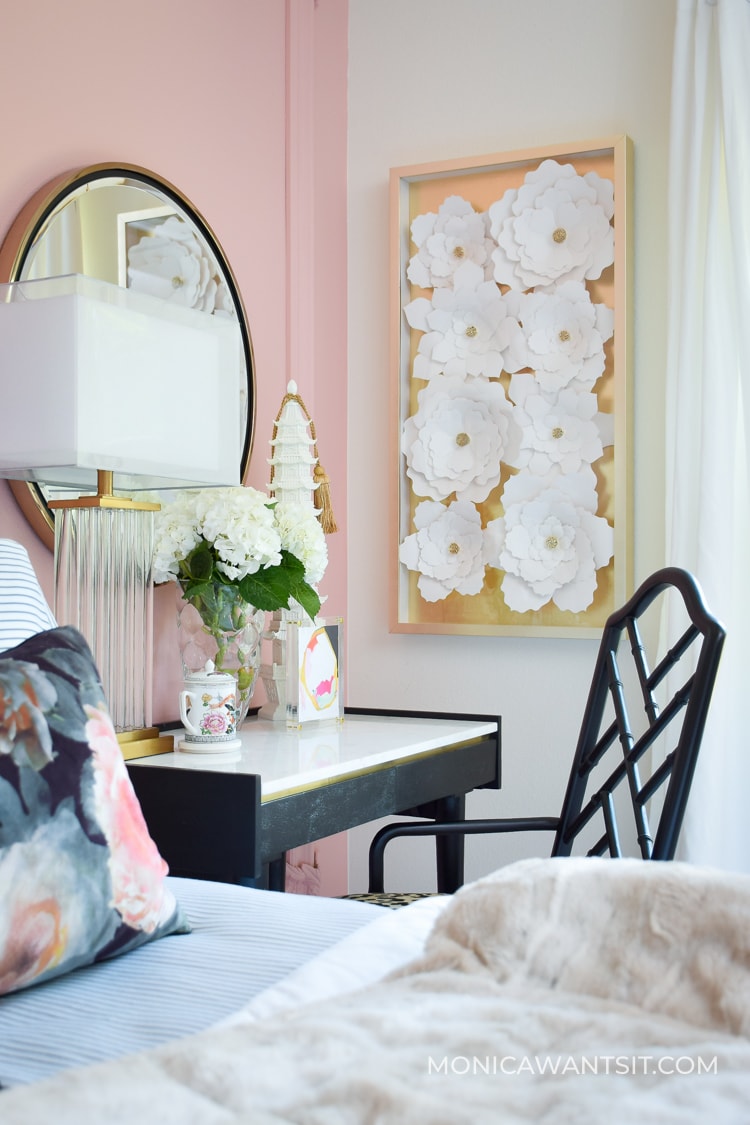 Pink Quartz Master Bedroom Accent Wall MONICA BENAVIDEZ