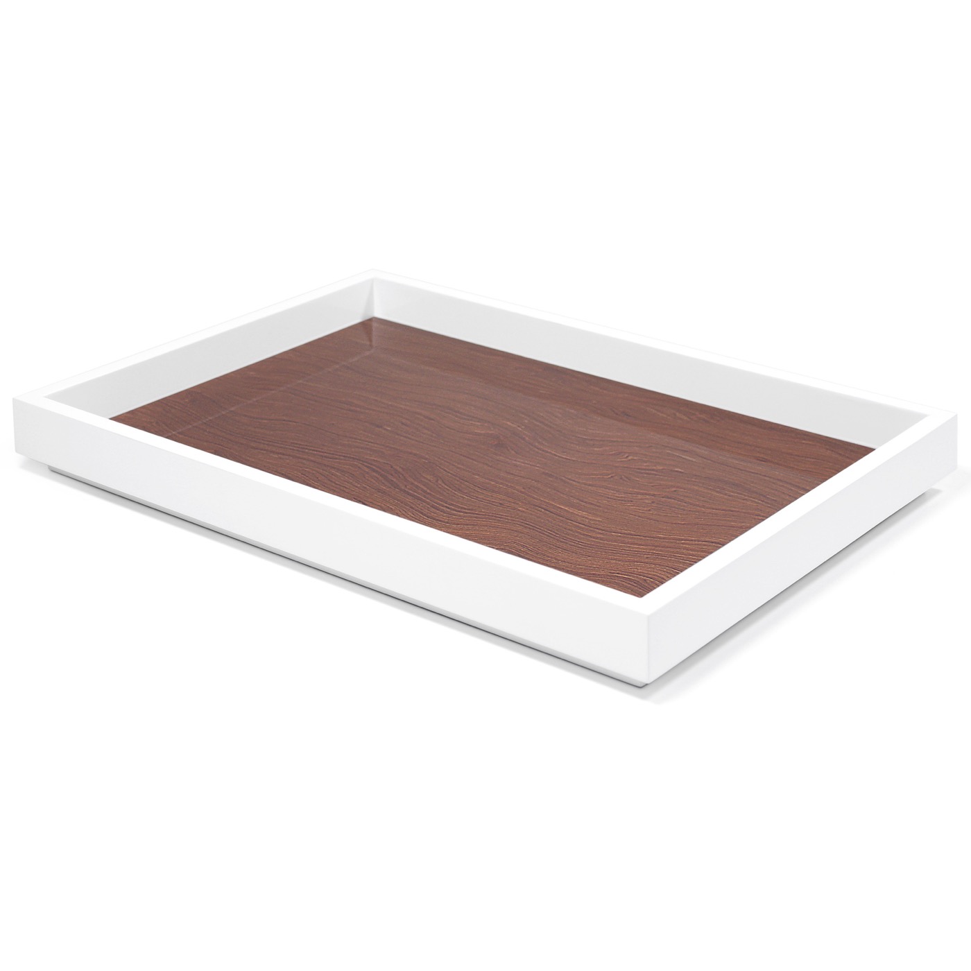 Aura Large Lacquer Tray Walnut > Moniker Home