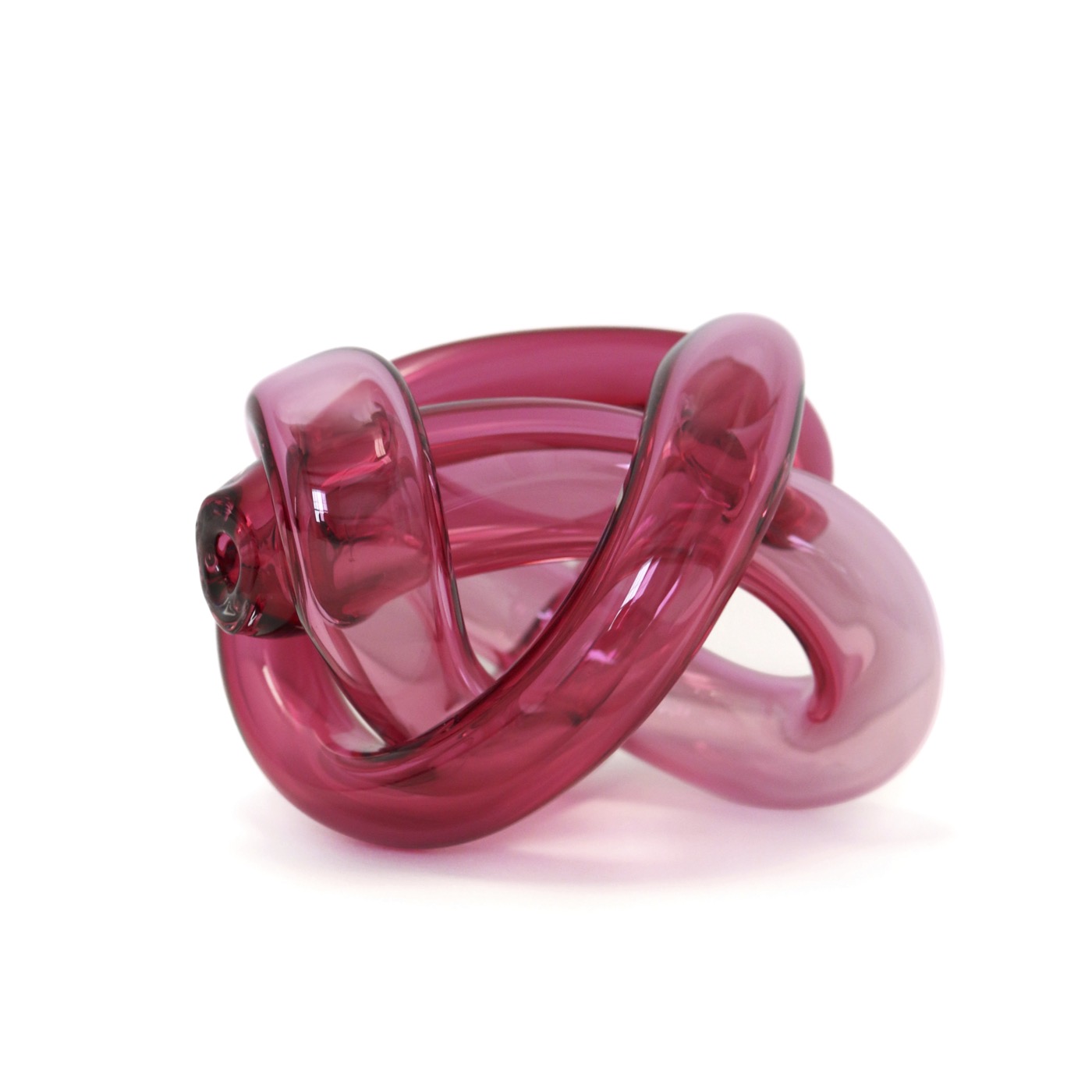 Tangled Glass Knot Bright Pink