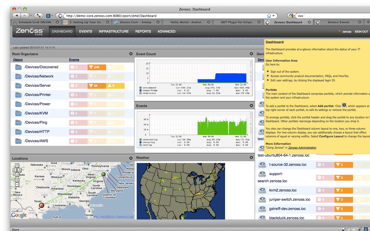 Screenshot Tour Open Source Network Monitoring and Systems Management