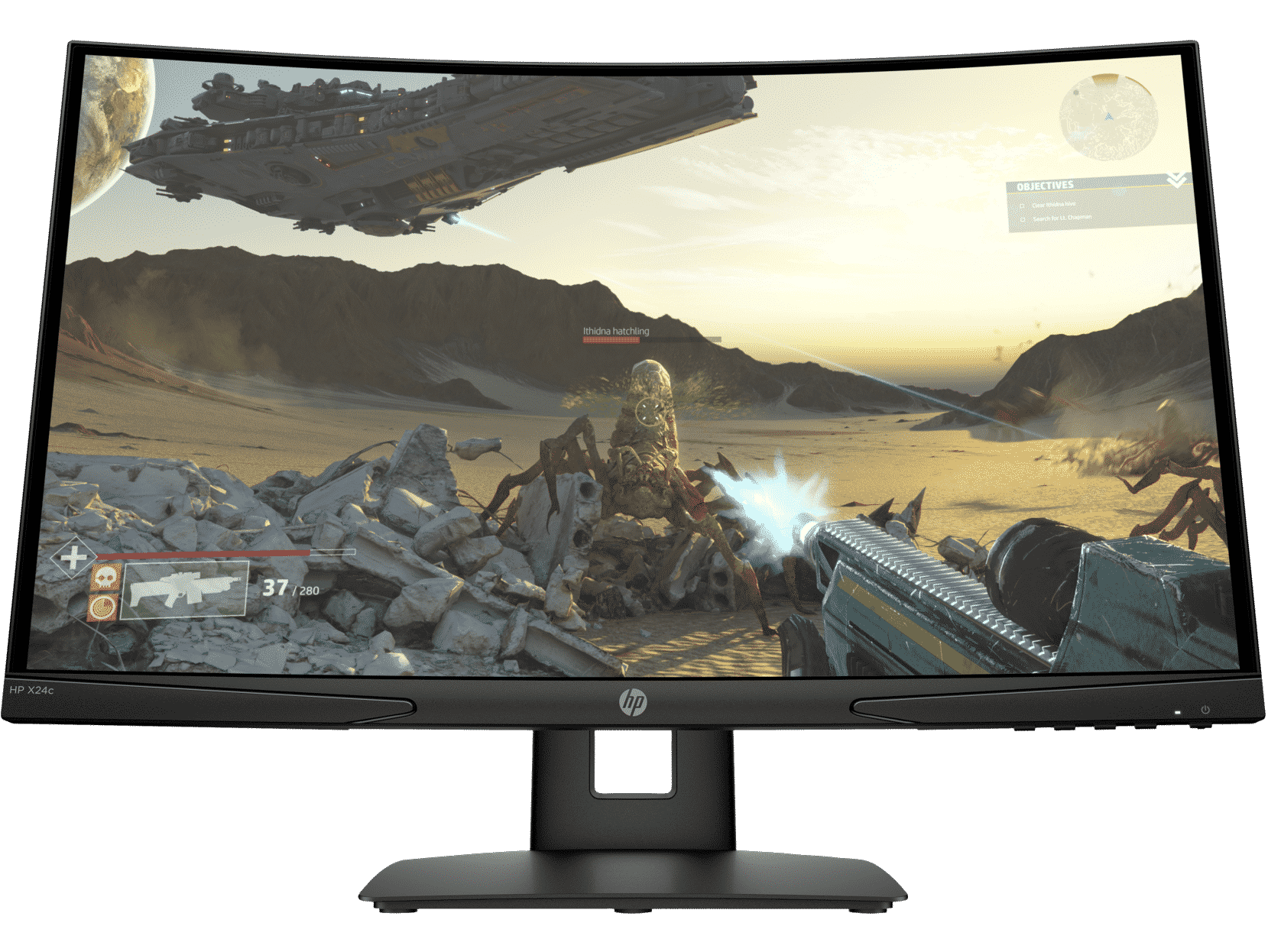 HP X24c for 250 Curved High Contrast Display for Immersive Gaming