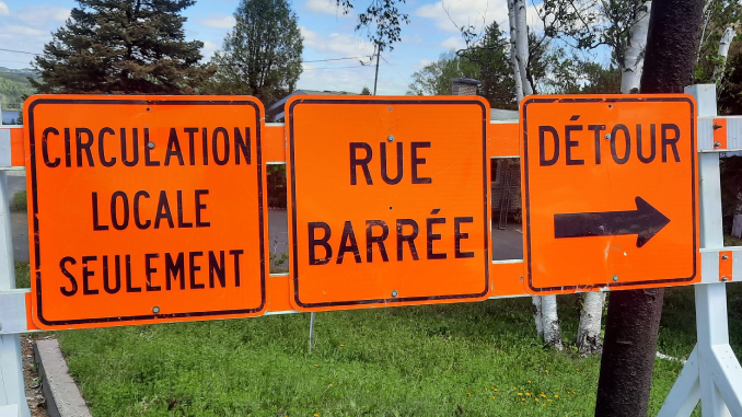 Fermeture d’un tronçon de la route 348 à SainteMélanie