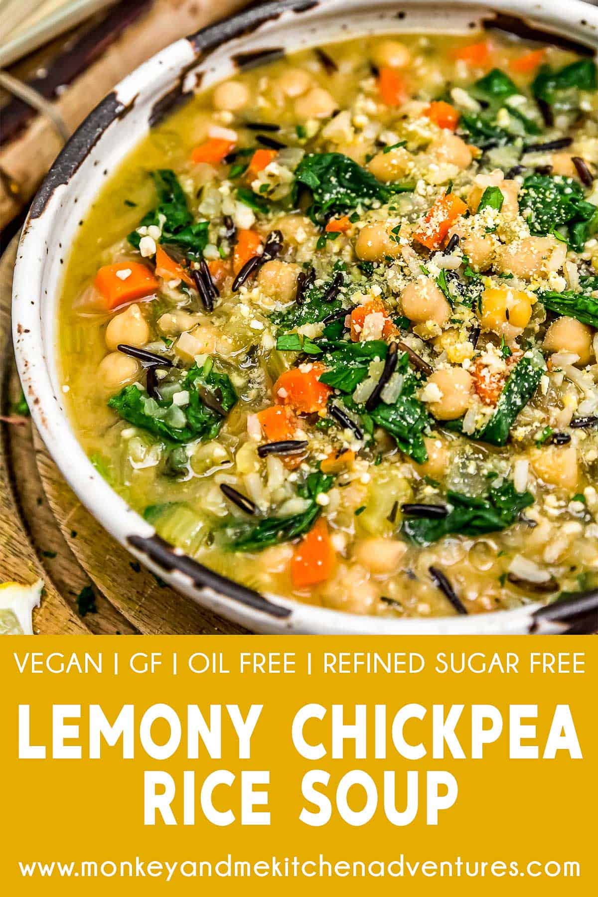 Lemony Chickpea Rice Soup Monkey and Me Kitchen Adventures