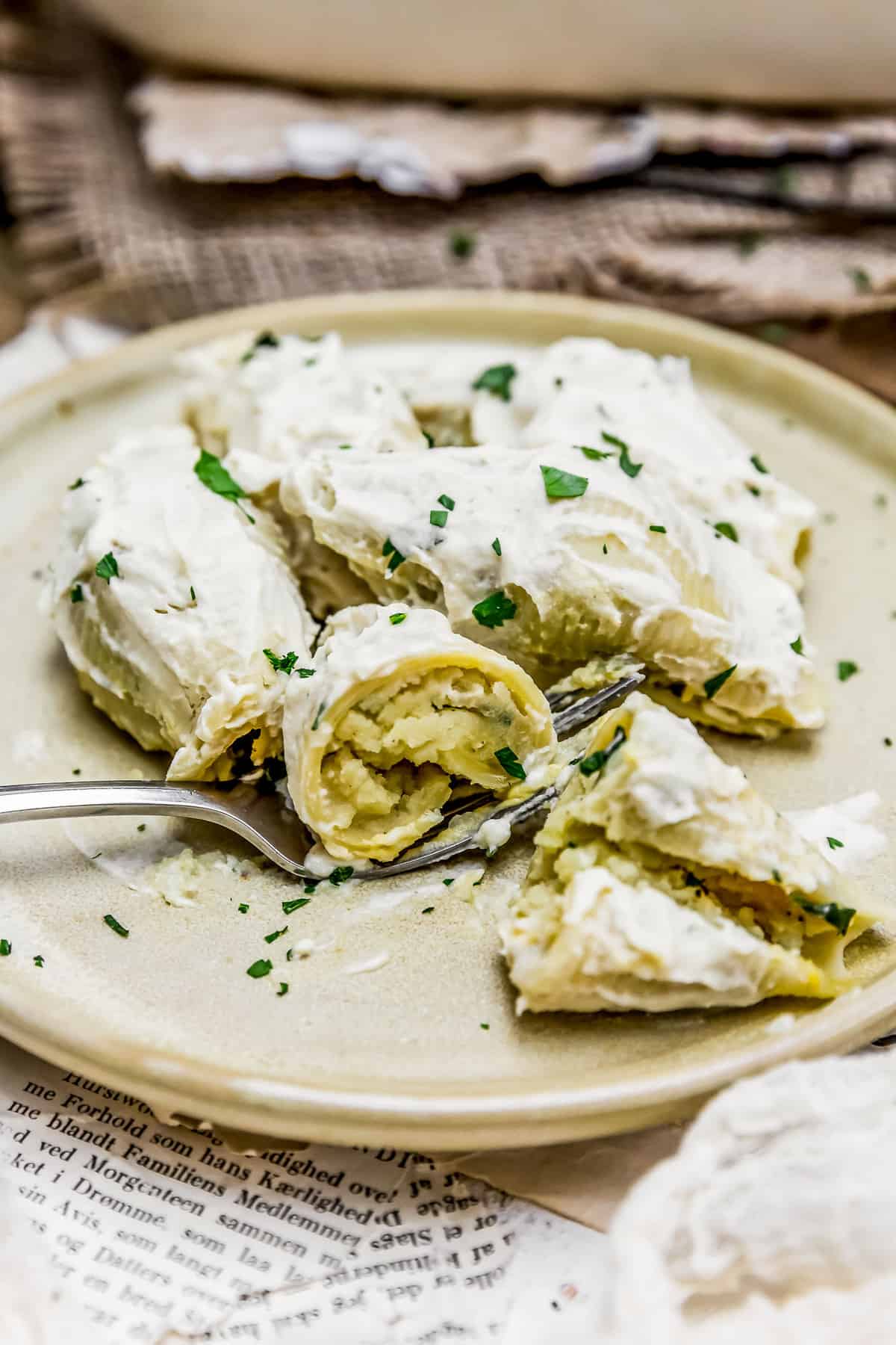Vegan Pierogi Stuffed Shells Monkey and Me Kitchen Adventures