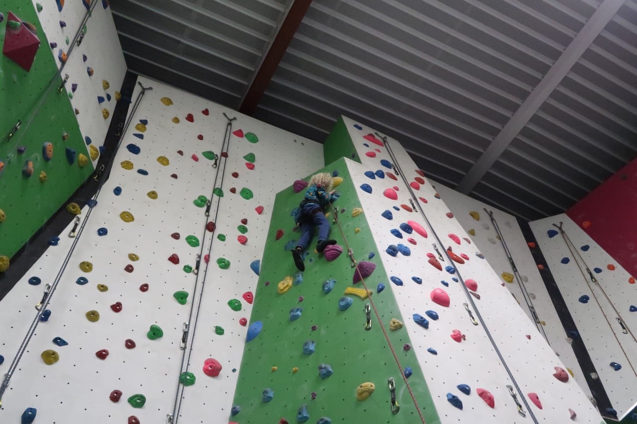 Perth college climbing wall Monkey and Mouse