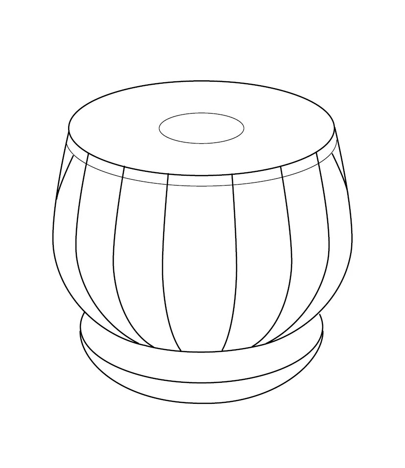 TABLA COLOURING PICTURE Free Colouring Book for Children Monkey Pen