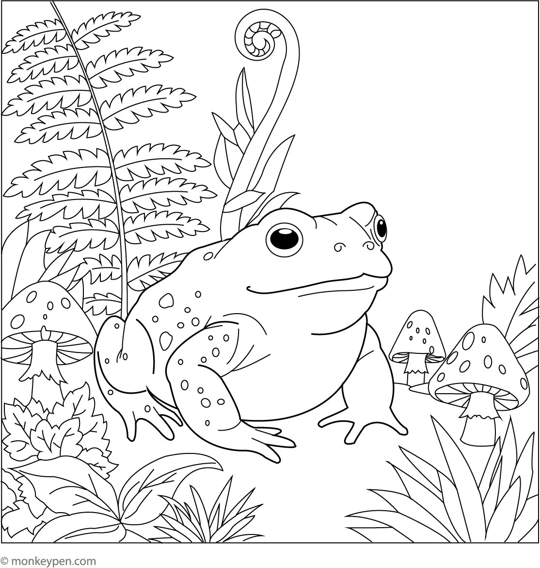 Toad Free Coloring Pages