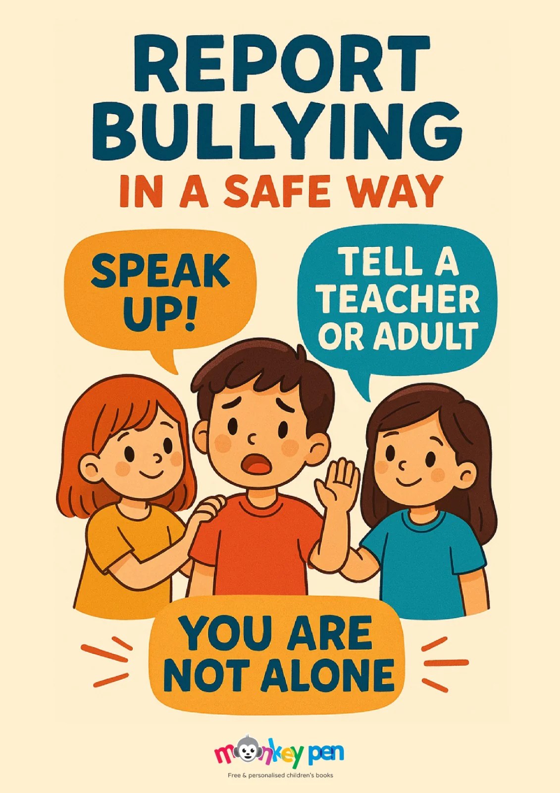 Stop Bullying Poster For School Drawing