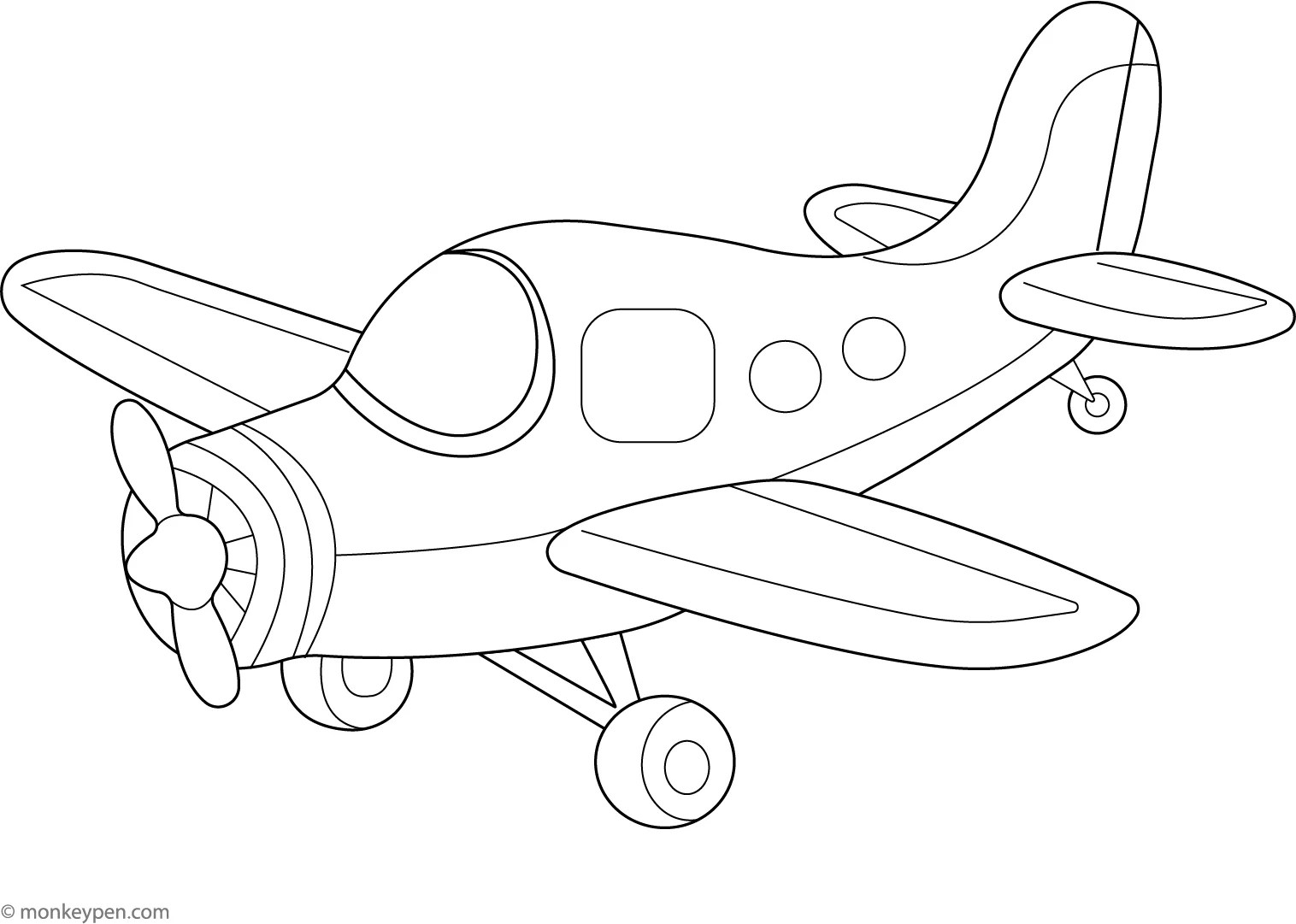 Airplane Free Coloring Page