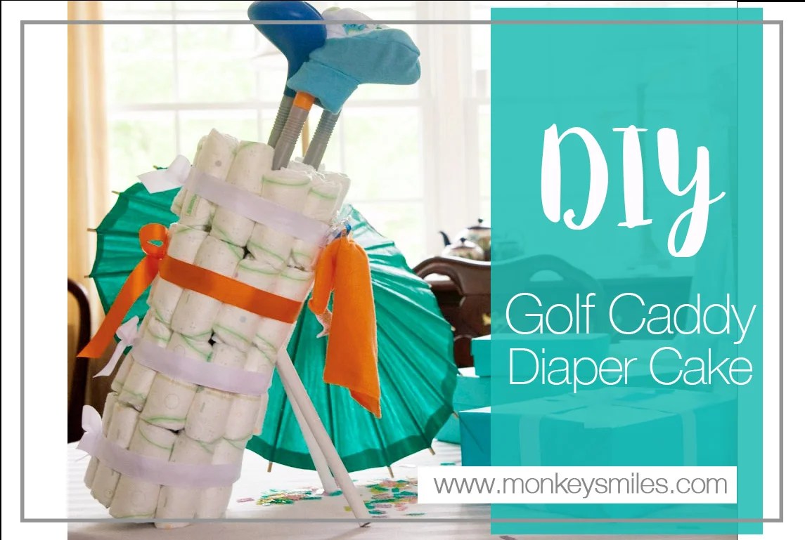 Baby Shower DIY Diaper Golf Caddy MonkeySmiles