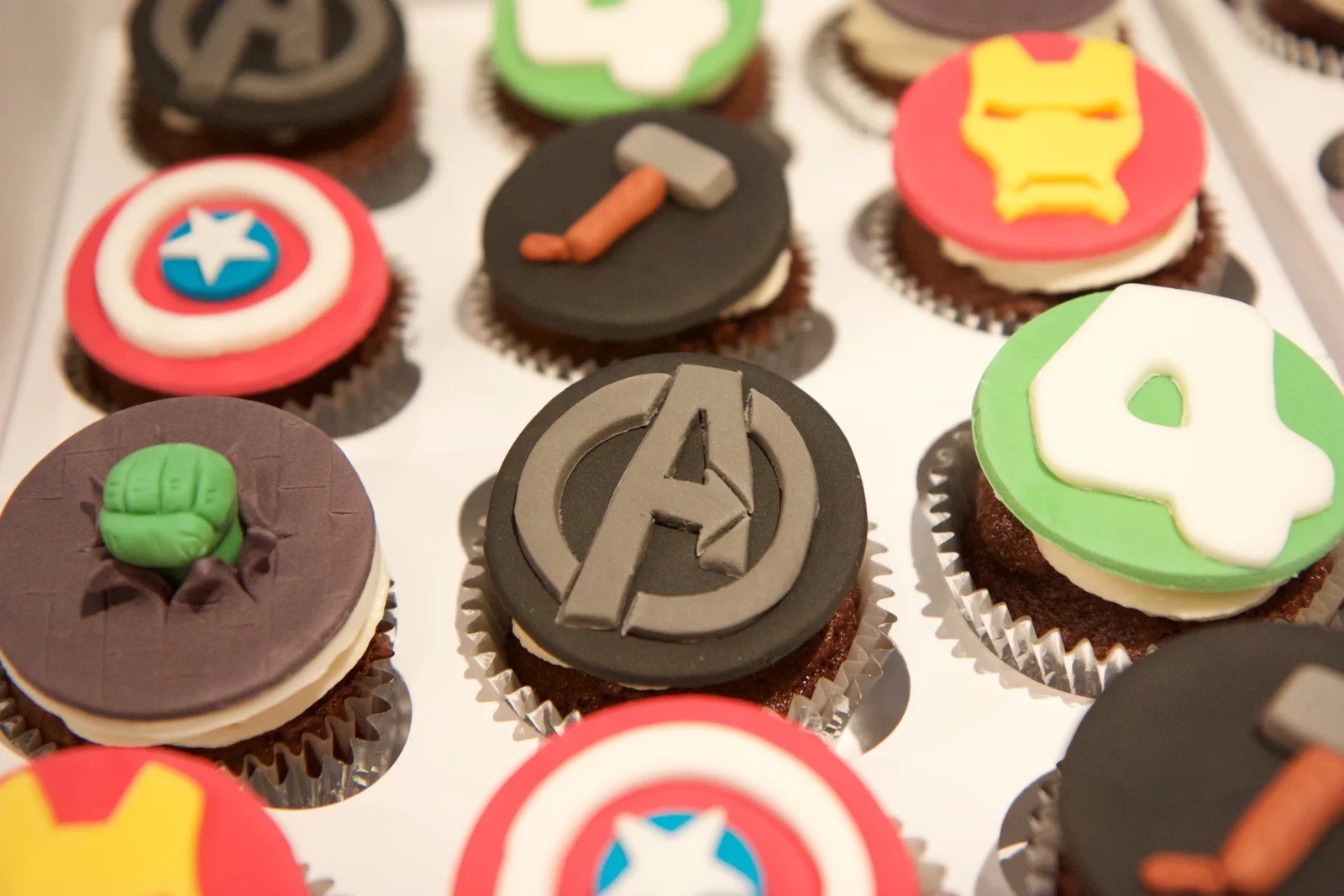 Avengers Birthday Cupcake Toppers MonkeySmiles