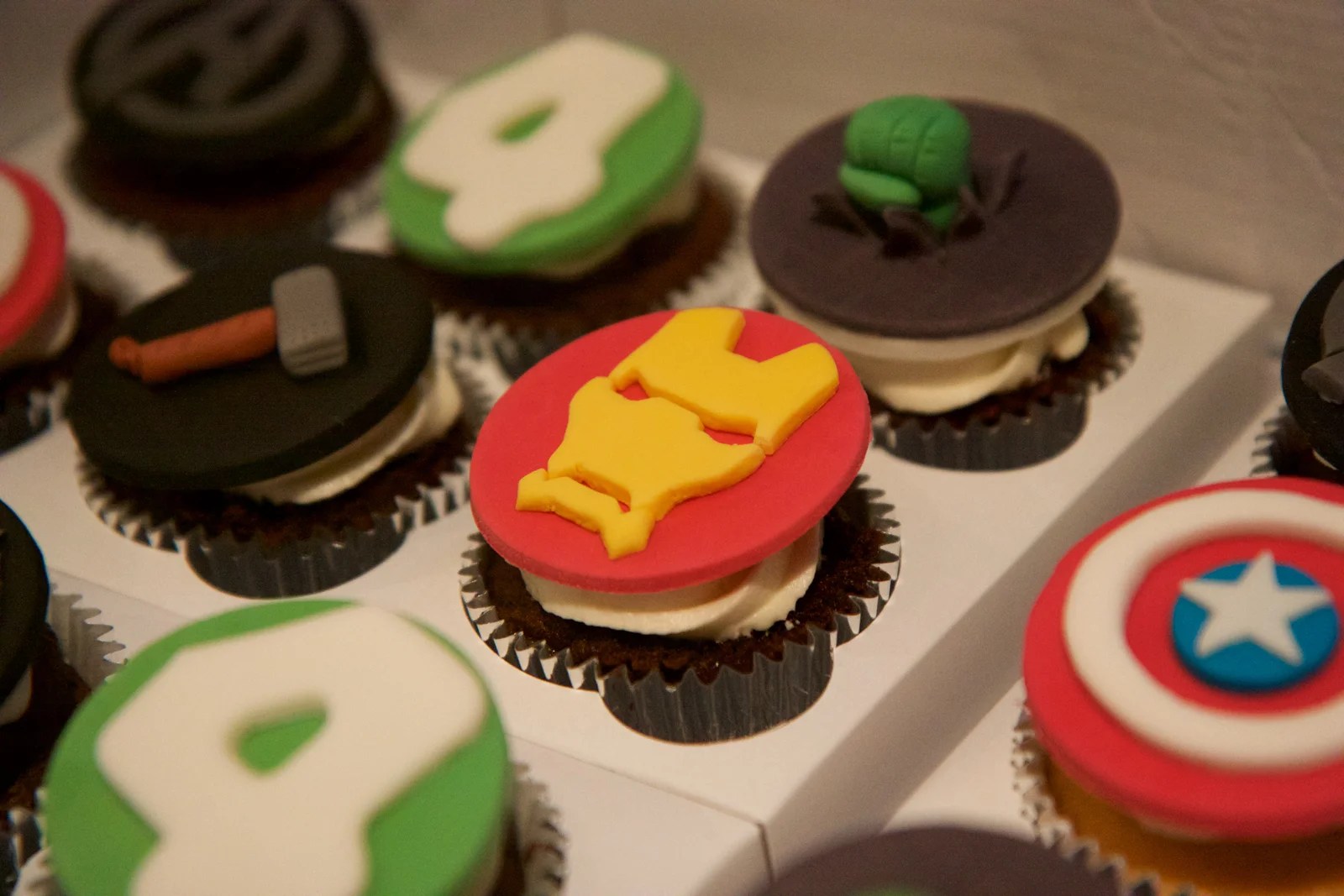 Avengers Birthday Cupcake Toppers MonkeySmiles