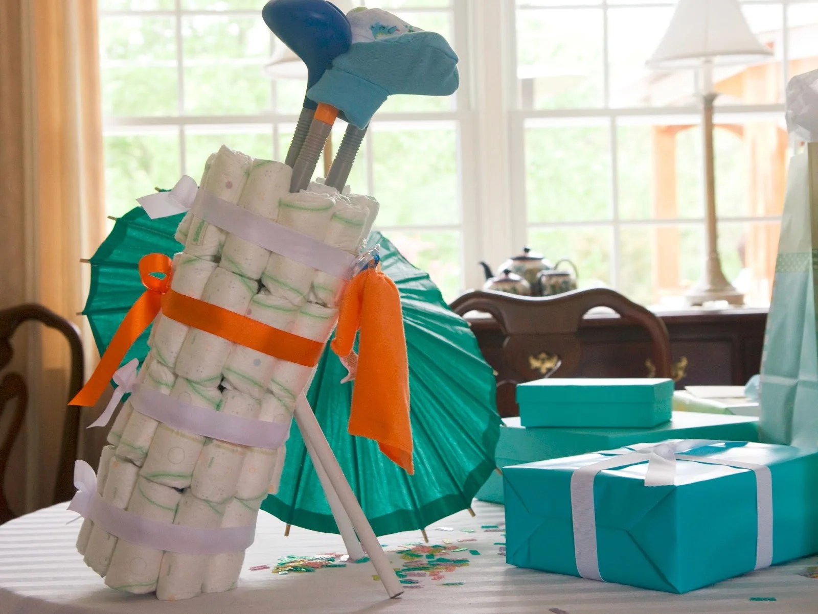 Baby Shower DIY Diaper Golf Caddy MonkeySmiles