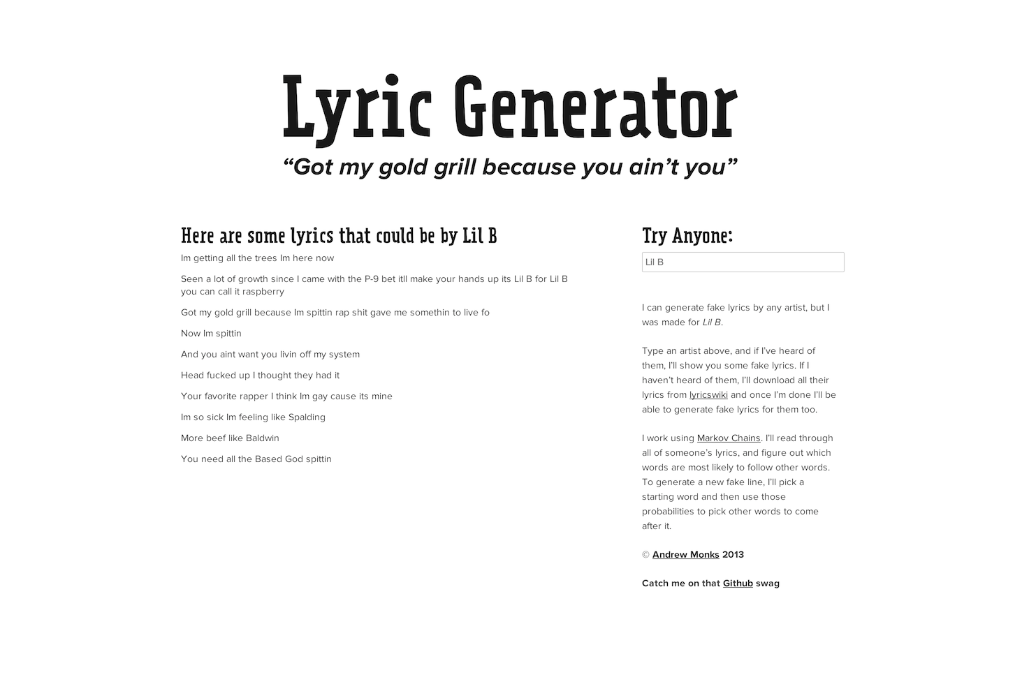 [View 24+] Song Lyric Generator Gut