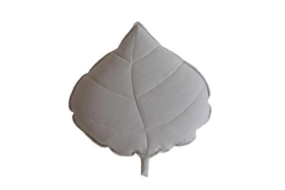 Grey Leaf Cushion