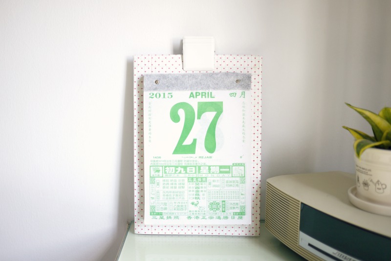 diy tear off daily calendar MONO and CO