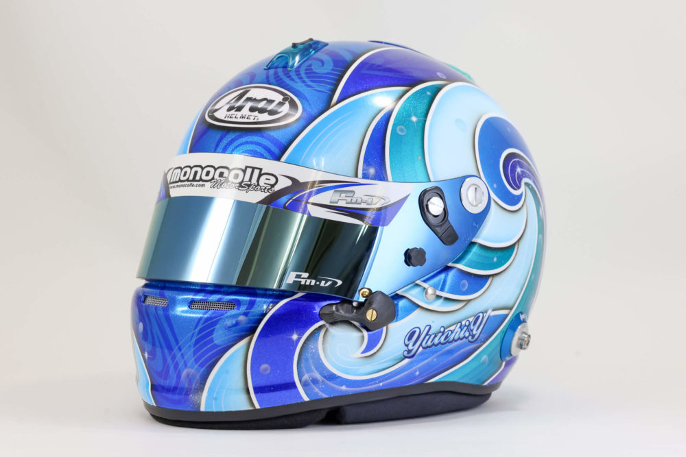 HELMET PAINT 240 ARAI GP6S YUICHI.Y monocolle motor sport Japan