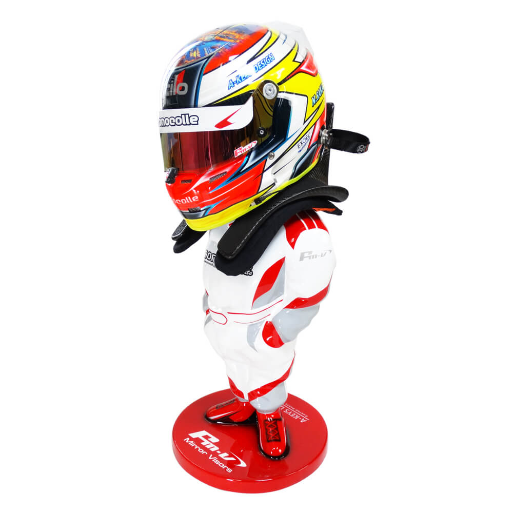 HELMET & HANS Display Stand Mini Racing Driver Character Figure