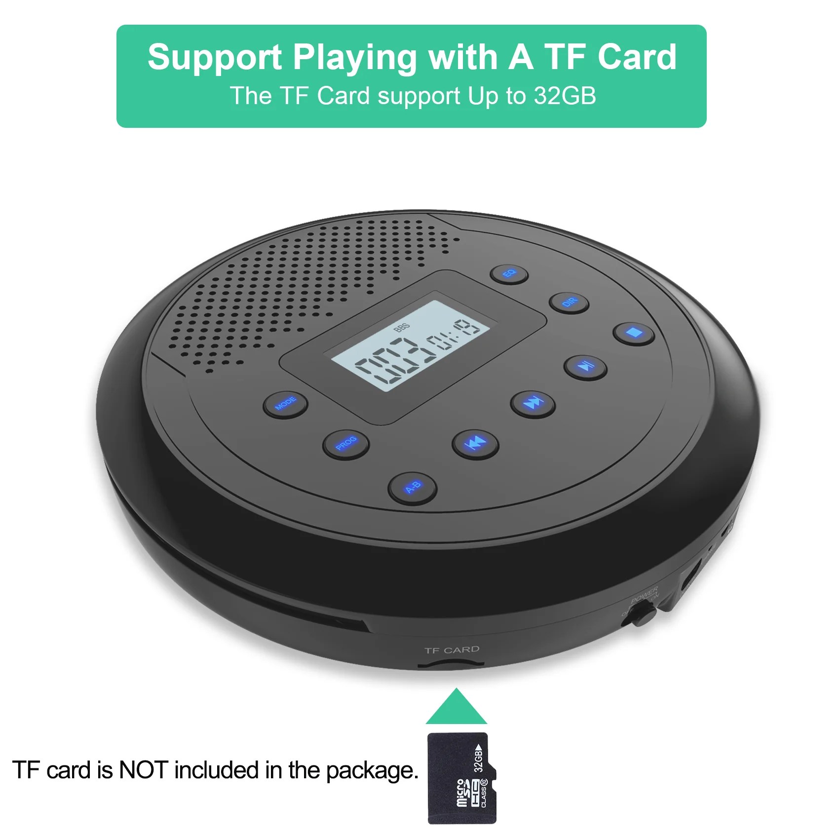 CD Player Portable, MONODEAL MD109 Rechargeable Portable CD Player wi