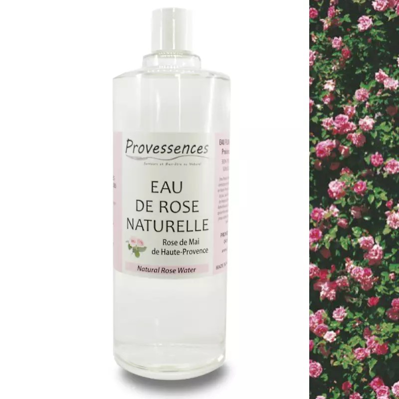 Eau de rose 500 ml"' Peaux matures ou sèches Fabriquée en France