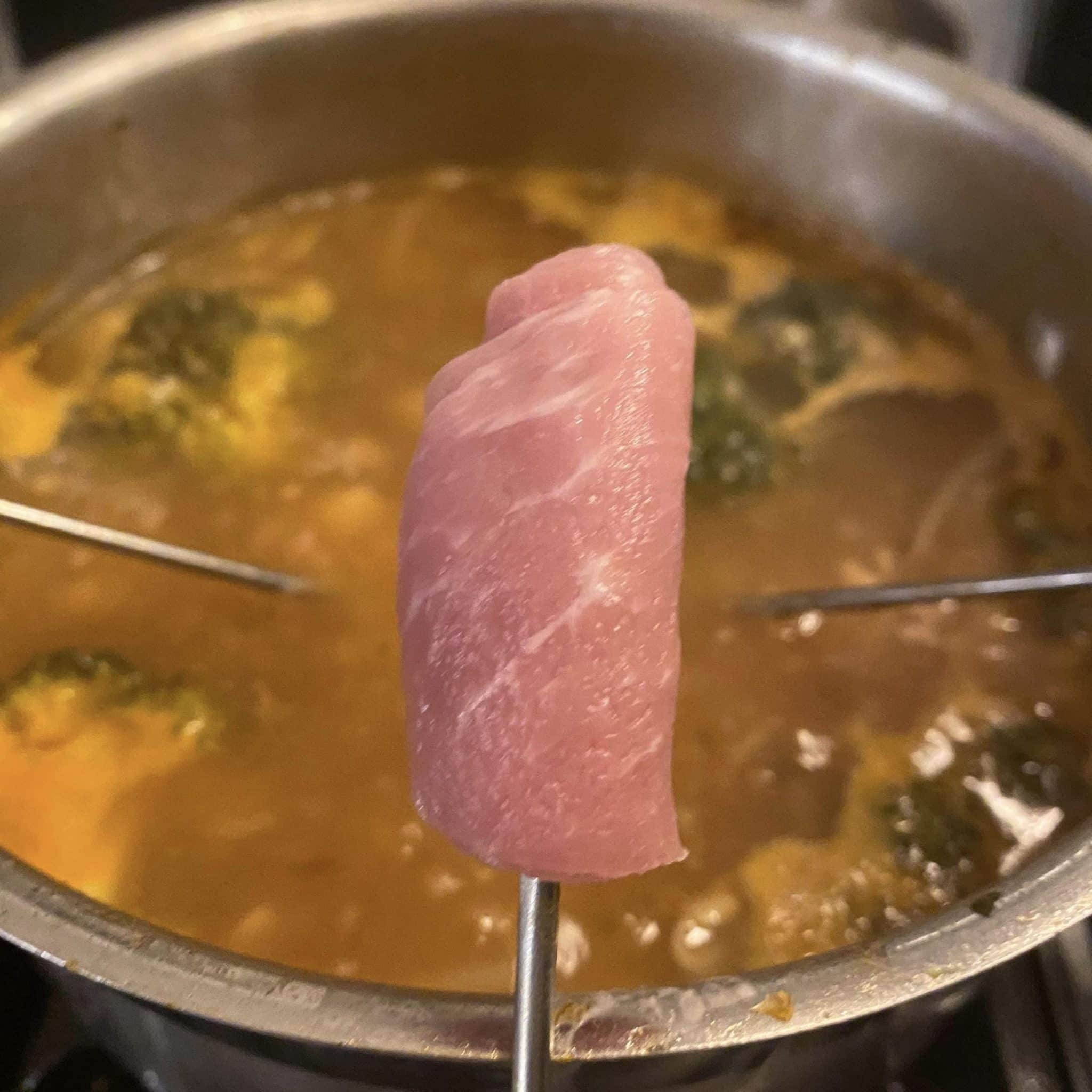 Viande à fondue chinoise de porc biologique Ferme Villoise