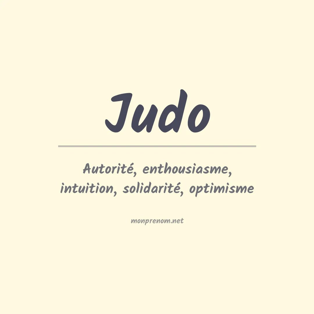 Signification du Prénom Judo