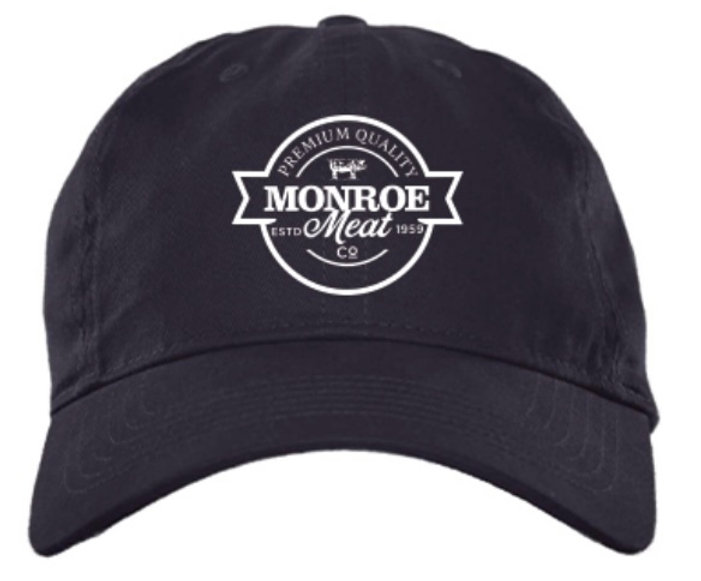 navyandwhitecottonadjustablehat Monroe Sausage Yeah, It's that