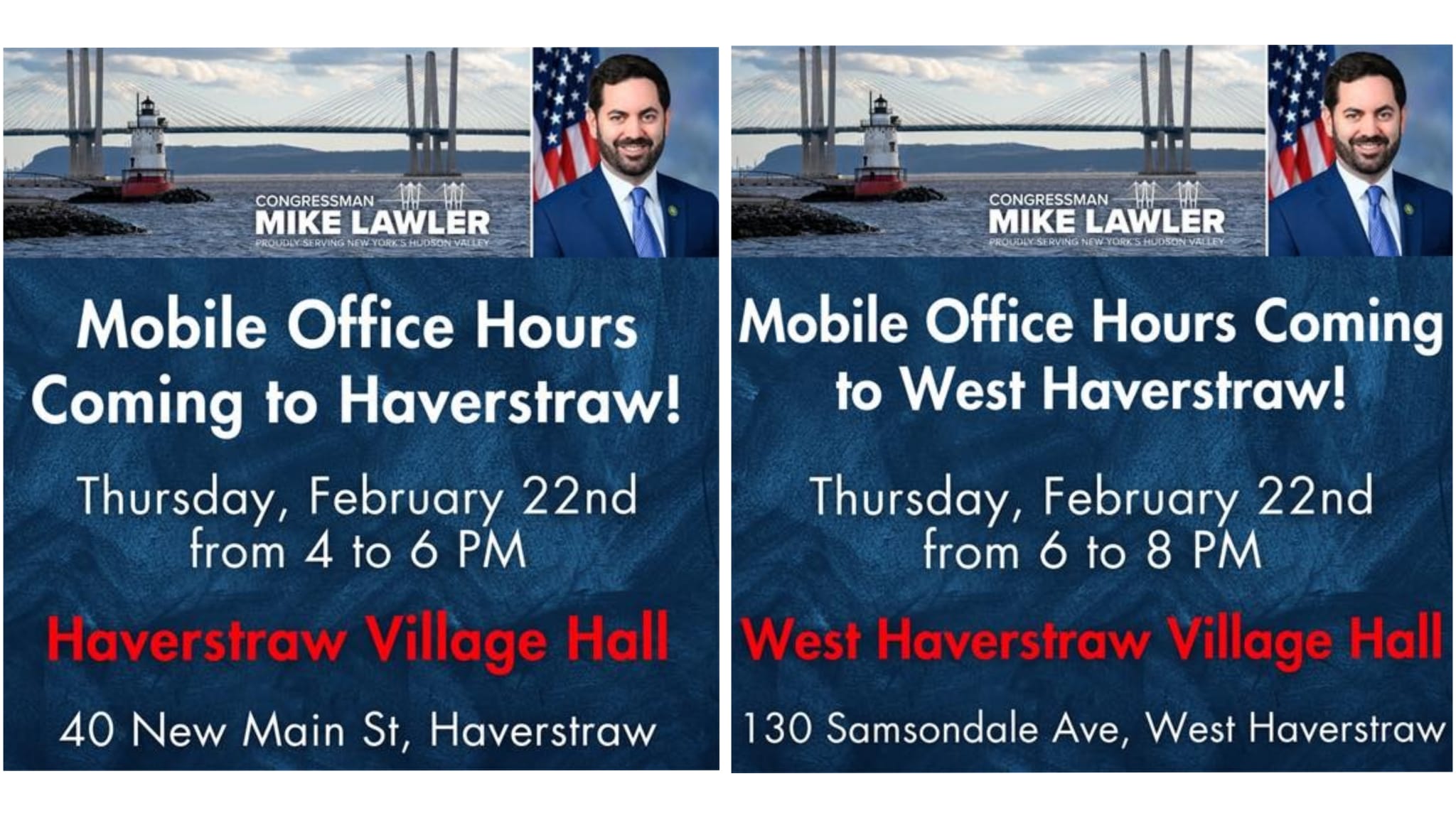 Congressman Mike Lawler to Hold Mobile Office Hours in Haverstraw and