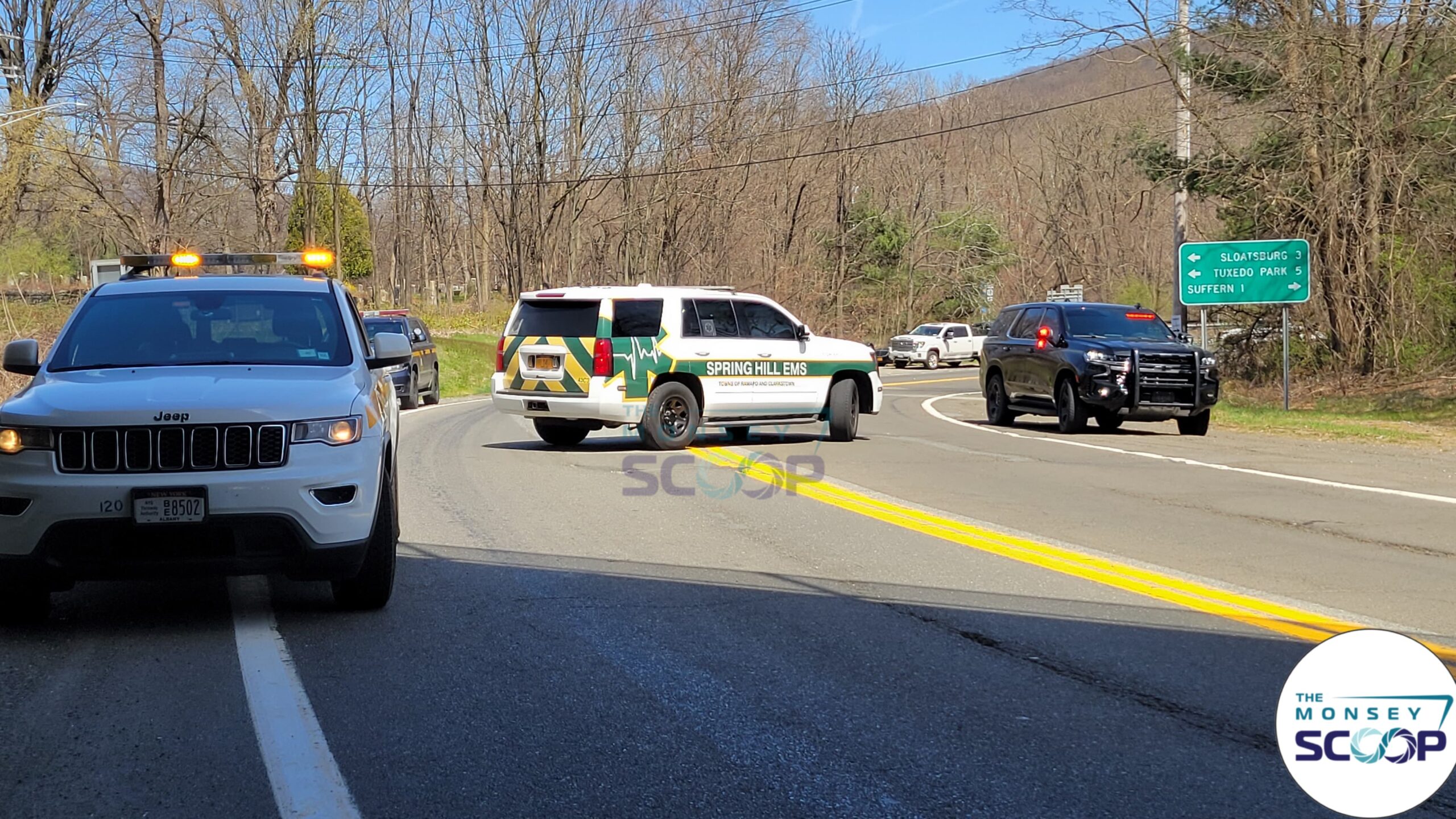 Dump Truck Overturns on Route 17 in Hillburn After Striking Overpass