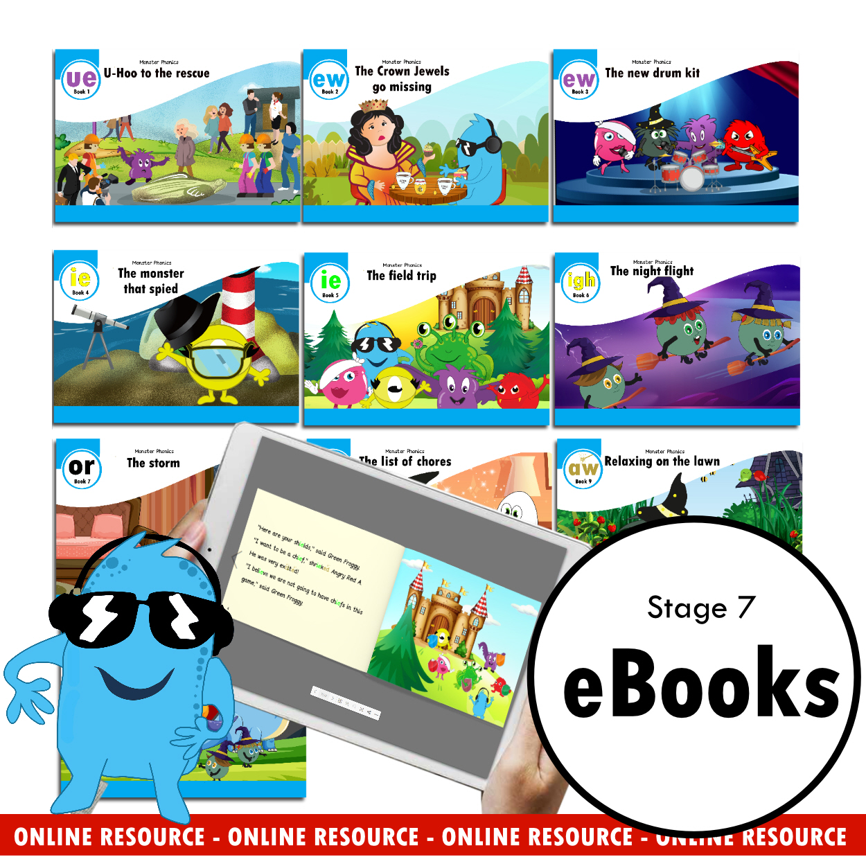 Stage 3 Set Of 10 Reading Books Monster Phonics