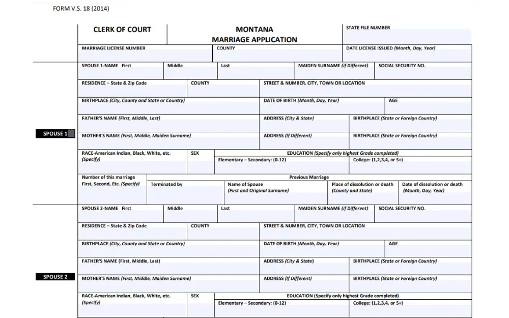 View Free Montana Marriage Records (Certificate Search)