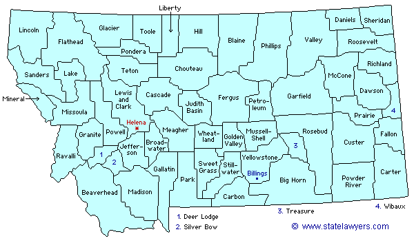 Montana Lawyer - Attorney Directory - Montana Counties
