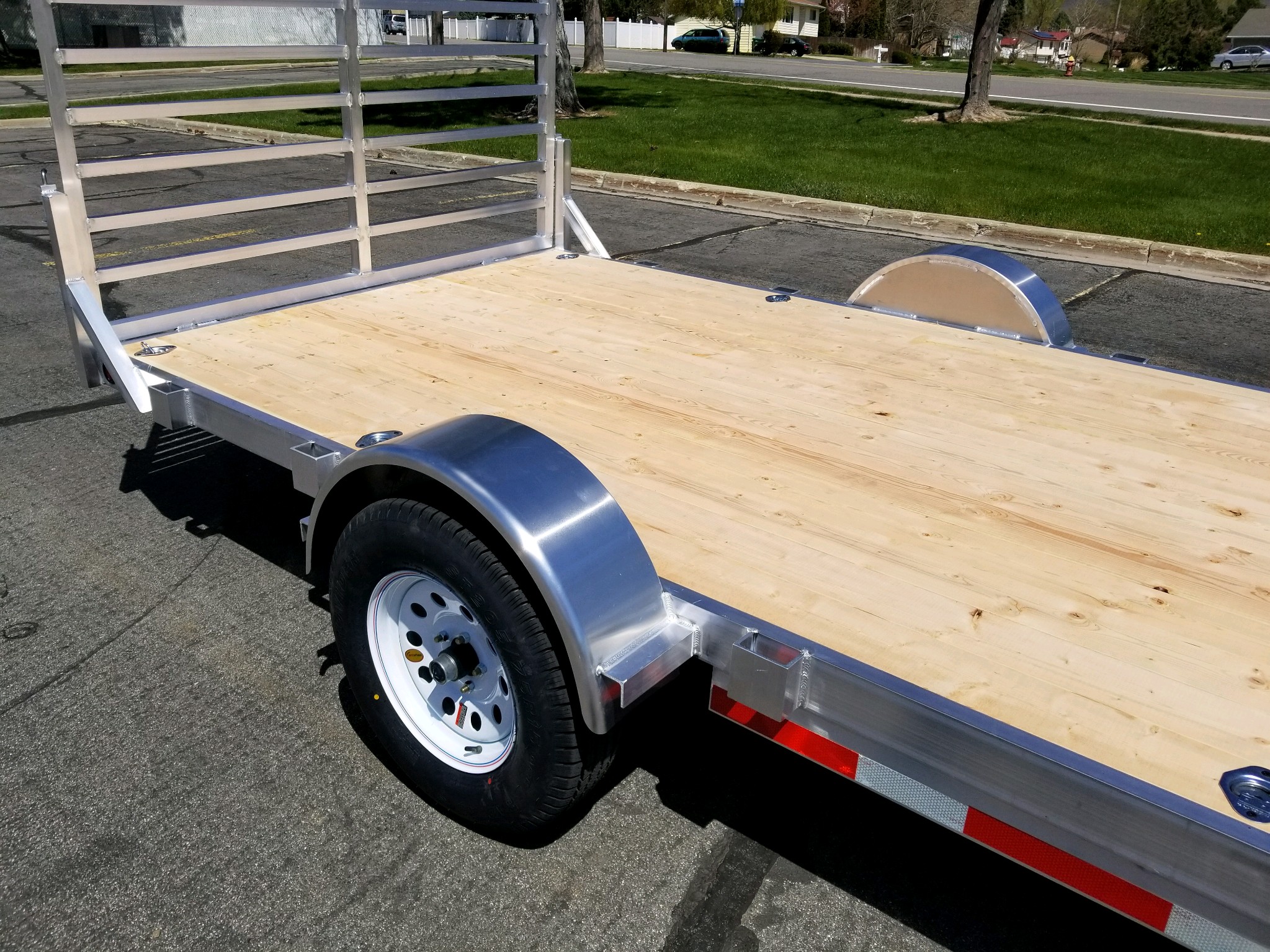 FBR Open Deck Aluminum Trailer (Flatbed Rear Gate) Montana Trailer