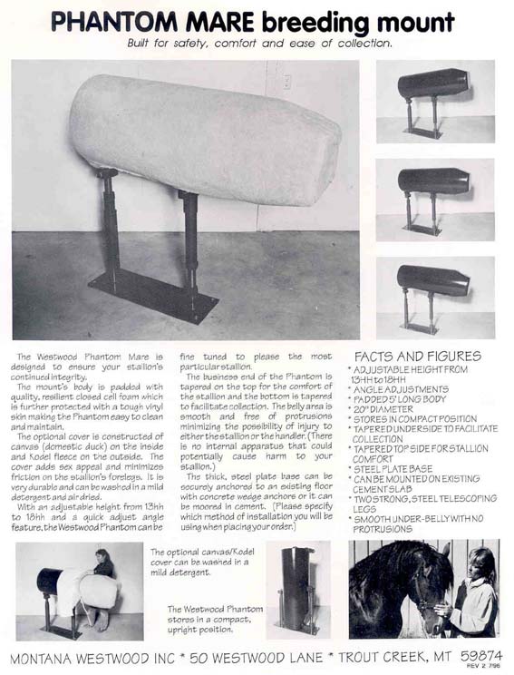 Phantom mare, Equine stocks, Horse stocks, palpation chute, horse