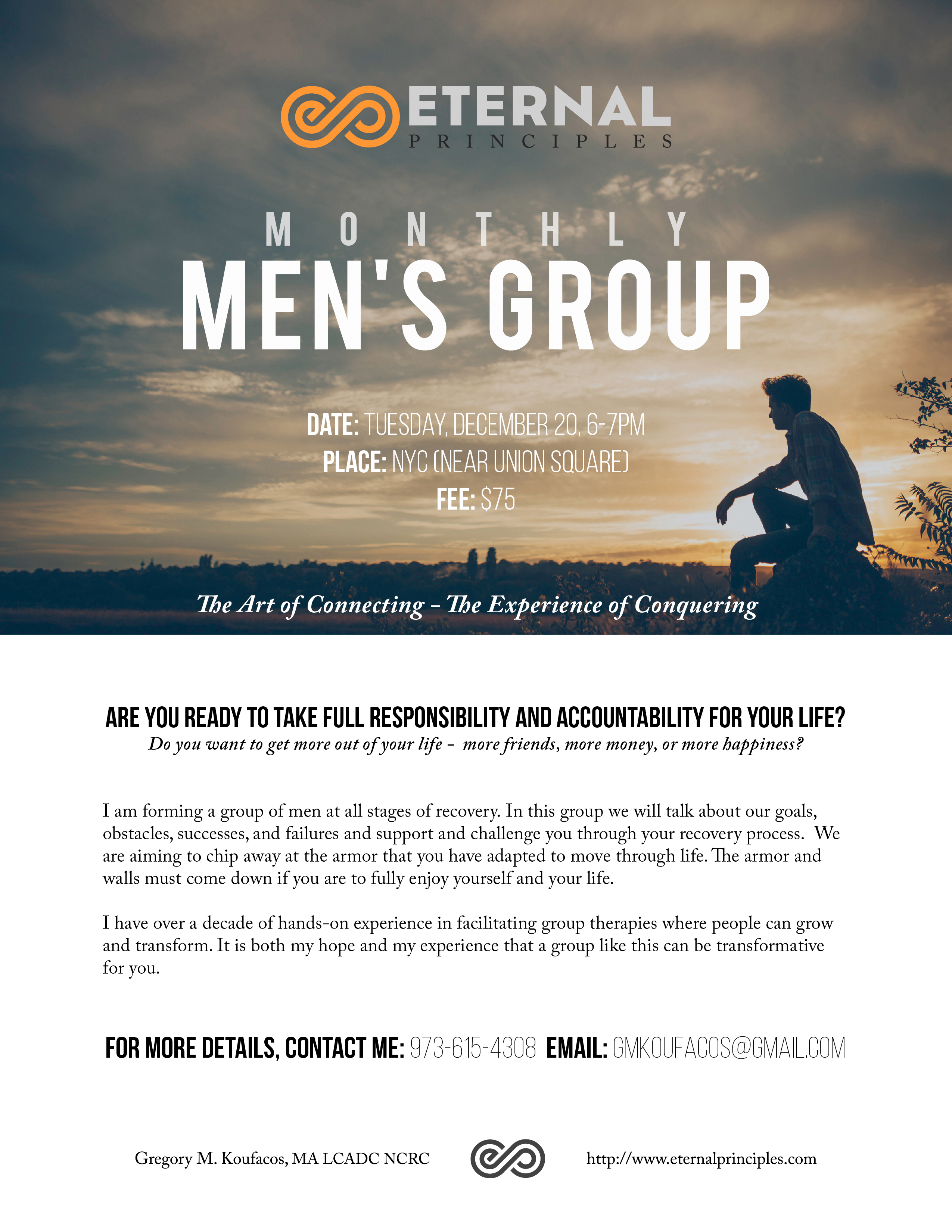 Gregory Koufacos’ Monthly Men’s Group The Montclair Dispatch