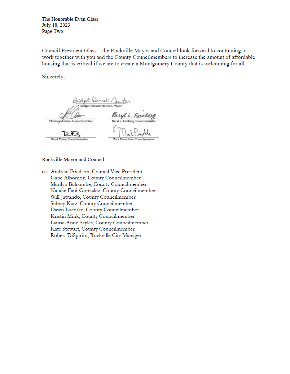 Rockville Speaks Out on “Unintended Consequences” of Rent Control