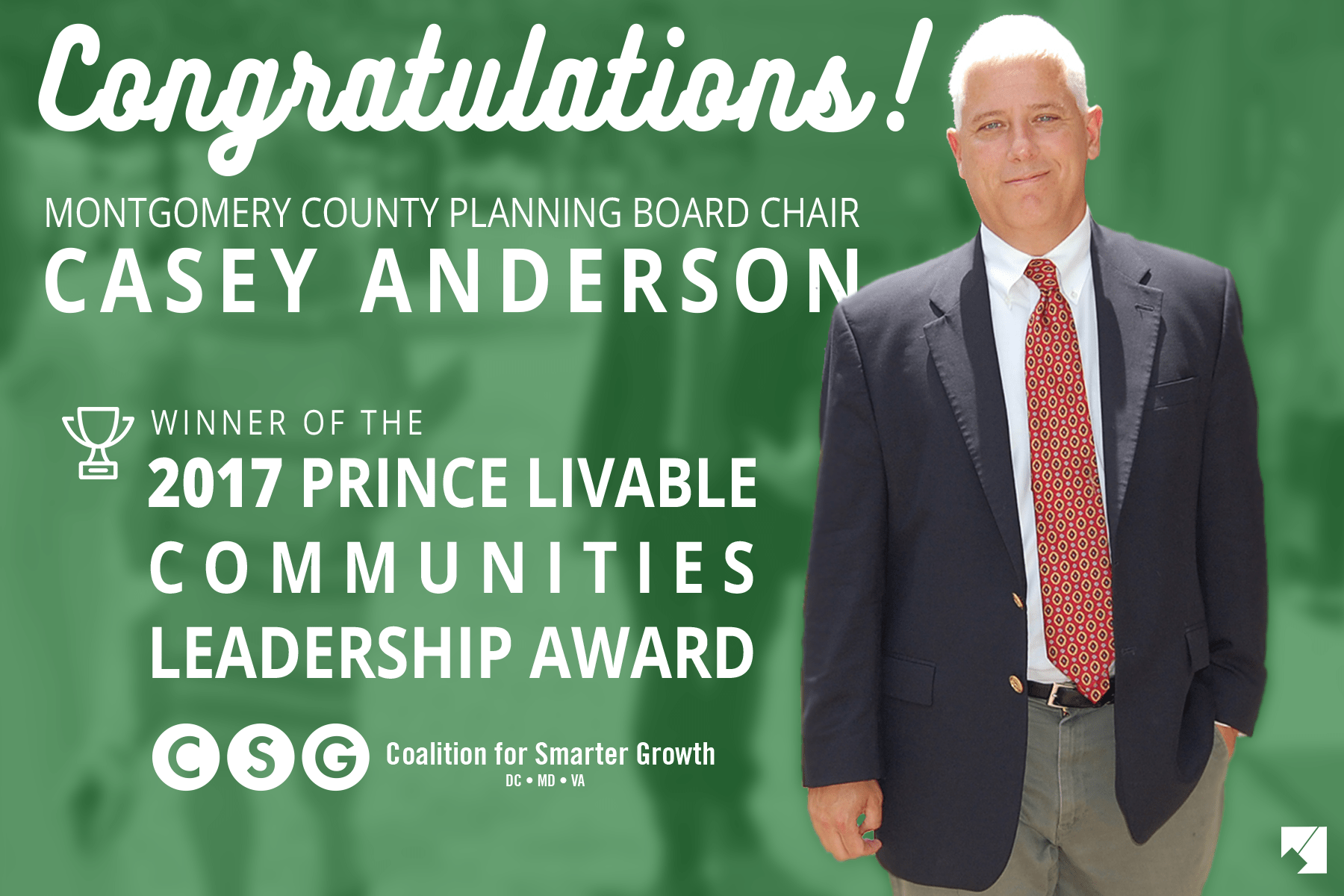 Coalition for Smarter Growth Honors Montgomery County Planning Board