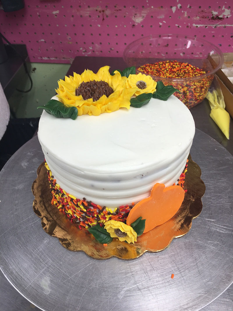 Fondant Pumpkin Birthday Cake Montilio's Bakery