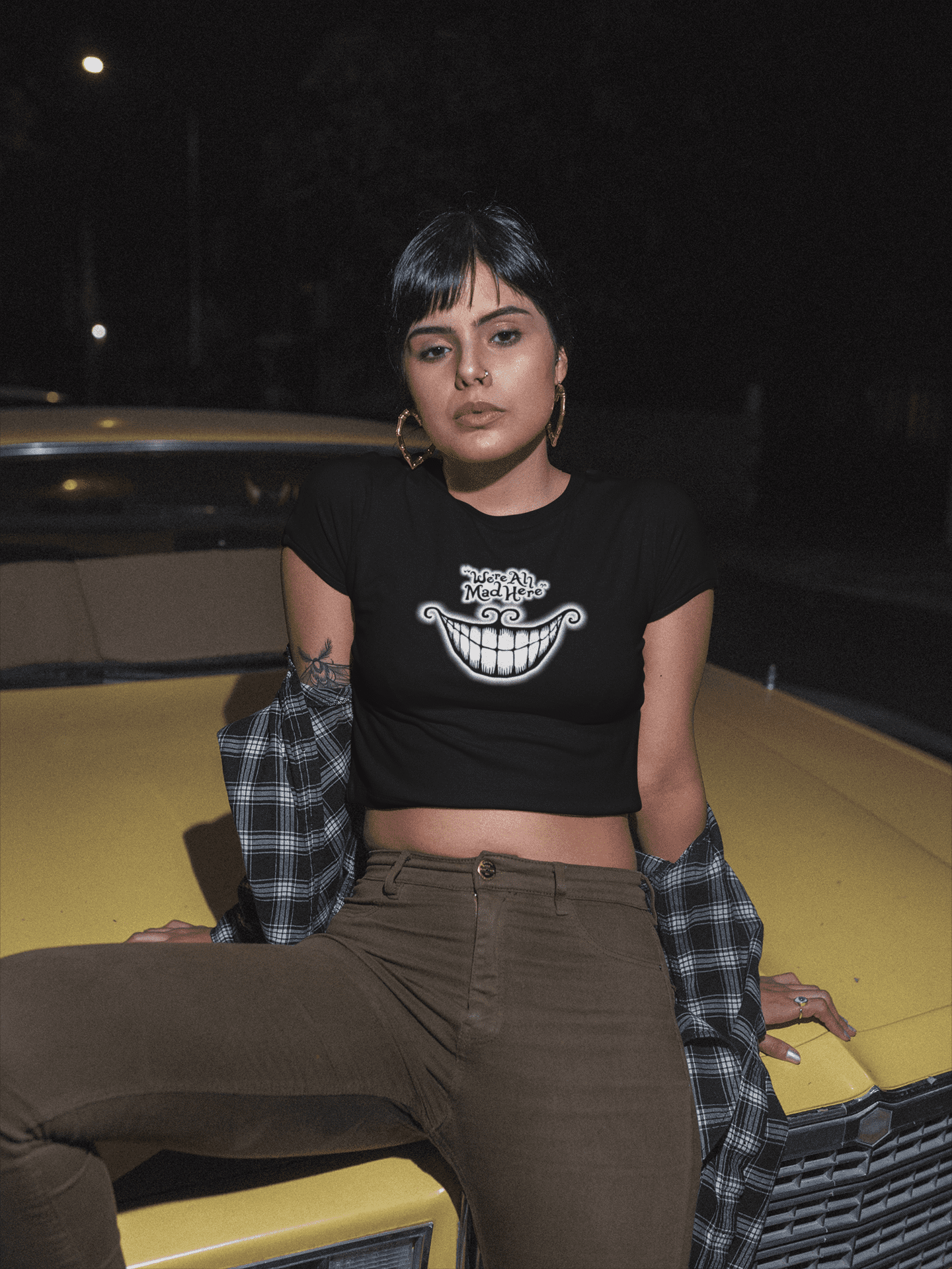 Camisa Cropped Cheshire Cat Cropped R65,00 em Box Camisetas Vista