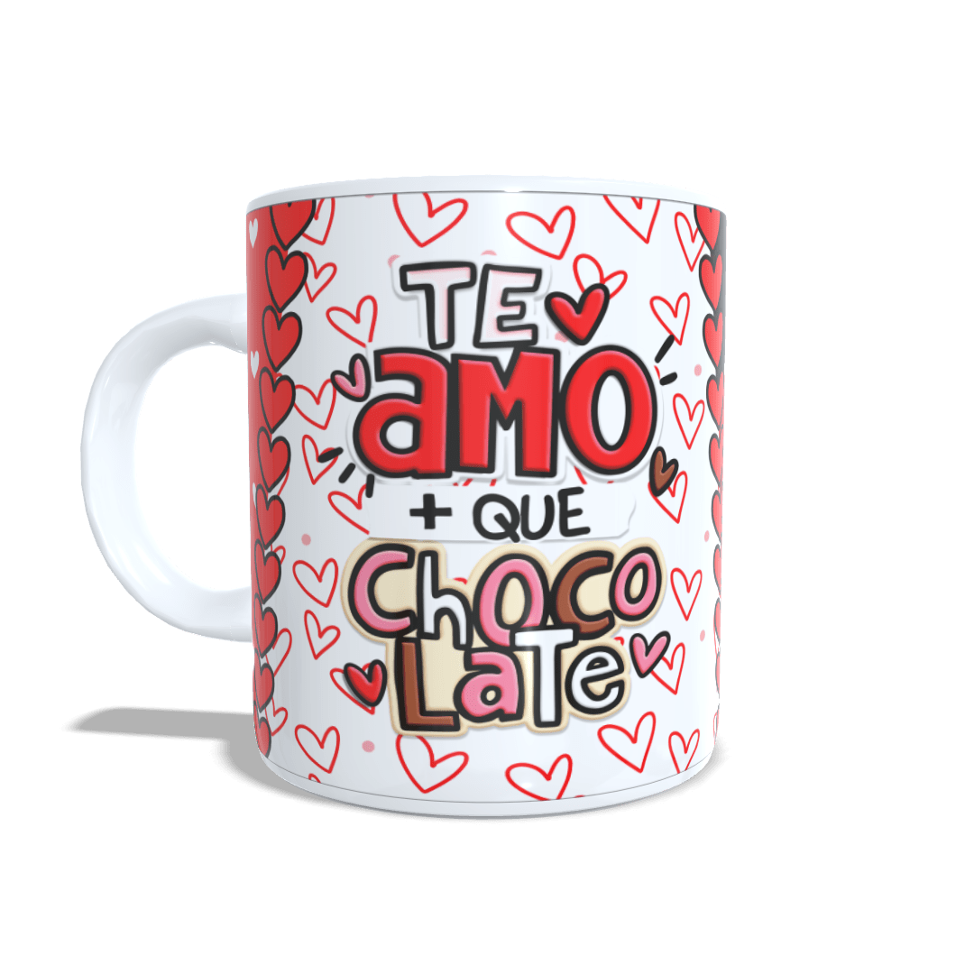 Caneca Caneca Te amo + que chocolate R49,00 em Happy Color